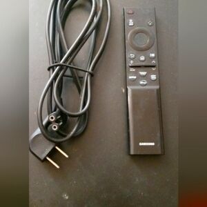 Samsung Black TV Remote & Power Cord universal cord and remote